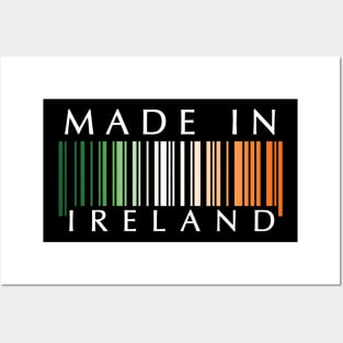 Made in Ireland flag barcode Posters and Art